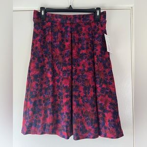 New! Lularoe Madison Circle Swing Skirt in Navy Red Magenta Pink Floral Medium